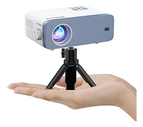 Mini Proyector Voplls 1080p Full Hd Portátil Para Exterior. Blanco