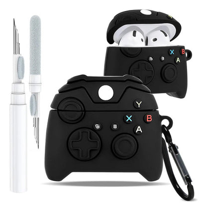 Funda De Silicona Para AirPods 4, Diseño 3d, Negro Negro