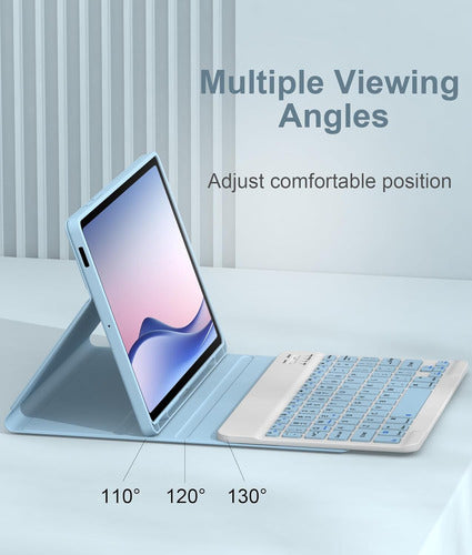 Funda Con Teclado Para Samsung Galaxy Tab S10 Lite/s10 Fe... Azul