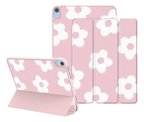 Funda Para iPad Con Soporte De Lápiz Rosa