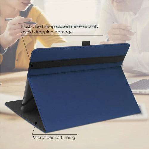 Funda Universal Para Tablet 9-11 Pulgadas Con Soporte Azul Marino