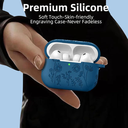 Funda De Silicona Para AirPods Pro 3 Con Kit De Limpieza Azul