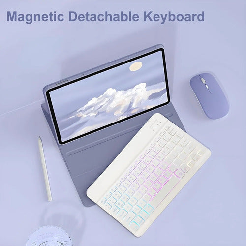 Estuche Con Teclado Para Lenovo Tab M10 3rd Gen 10.1  Tb3... Azul