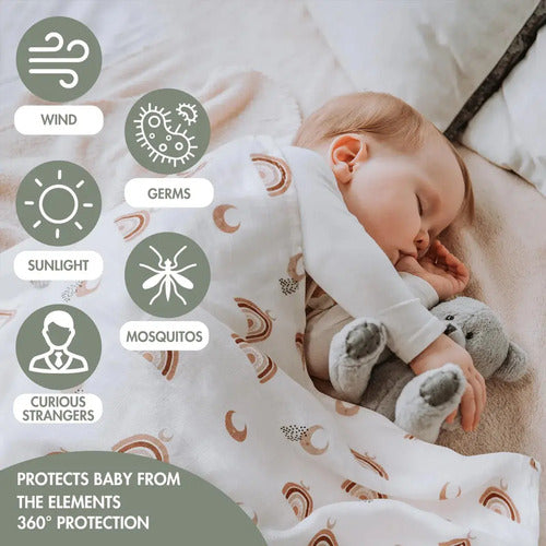 Conjunto De 6 Mantas Muselina Para Bebés