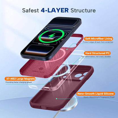 Funda Magnética Miracase Para iPhone 17 Pro Max Bordó