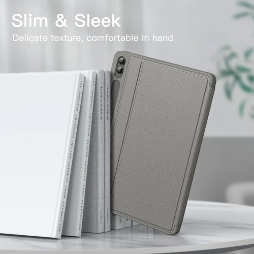 Funda Para Samsung Galaxy Tab S9 Fe+ 12.4' Con Soporte Lapiz Gris