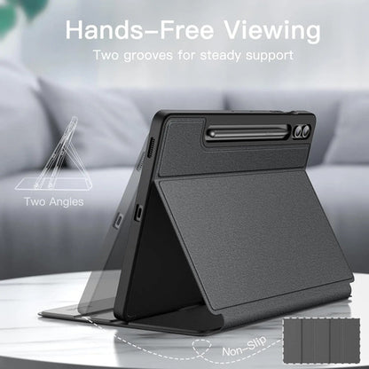 Funda Para Samsung Galaxy Tab S9 Fe+ 12.4' Con Soporte Lapiz Negro