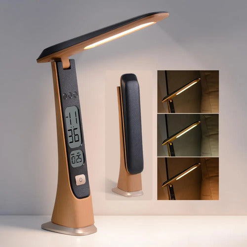 Lámpara De Mesa Recargable Plegable Wilit Led Negro Beige