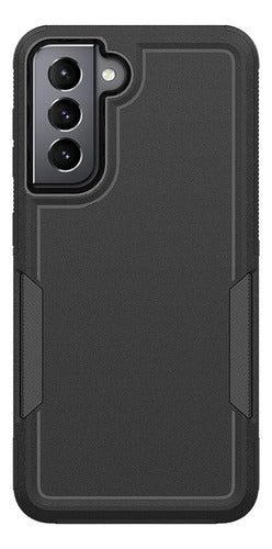 Funda Protectora Samsung Galaxy S21 5g Doble Capa Antigolpes Negro Liso