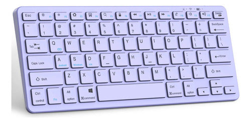 Teclado Bluetooth Taiyang Para iPad Y Dispositivos Bluetooth Morado Claro