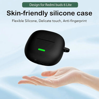 Funda De Silicona Para Redmi Buds 6 Lite Con Llavero Negro