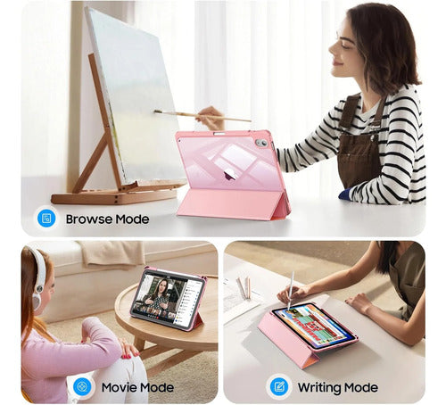 Funda Híbrida Delgada Para iPad Naranja