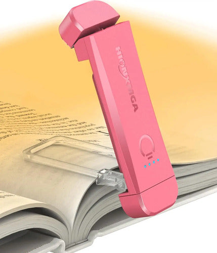 Luz De Lectura Recargable Con Clip Rosa Rosa