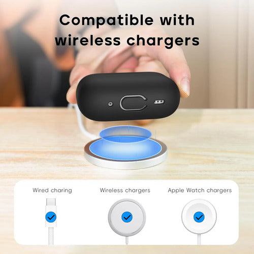 Estuche Compatible Con AirPods Pro 2 Negro