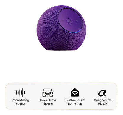 Amazon Echo Dot Max, Parlante Alexa Con Sonido Envolvente Violeta
