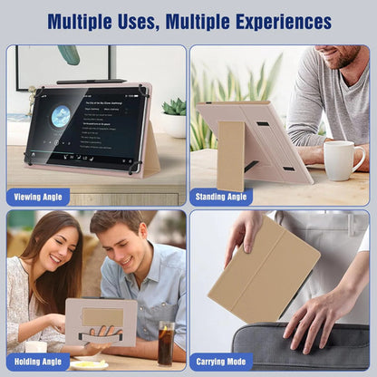 Funda Universal Para Tablet 10.1 Con Soporte Y Correa Terracota