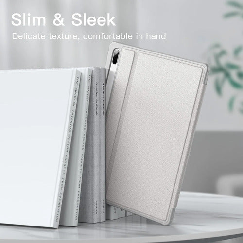 Funda Jetech Para Samsung Galaxy Tab S8/s7 Con Soporte S Pen Plateado Lisa