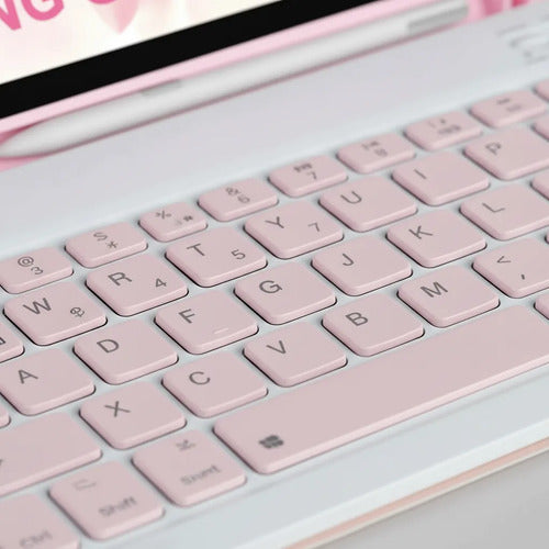 Funda Con Teclado Para Samsung Galaxy Tab A11+/a9+ 11' Rosa