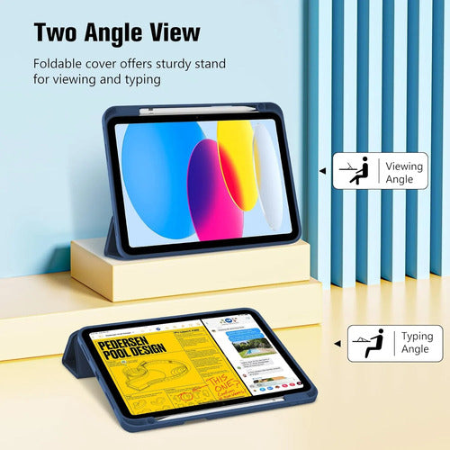 Funda  Para iPad 11th Gen 11'' 2025/10th Gen 10.9' Azul Marino