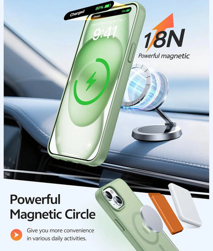 Funda Para iPhone 15 Verde Musgo