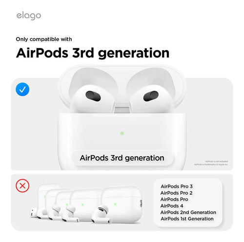 Funda De Silicona Elago Para AirPods 3ra Generación Rosa Claro