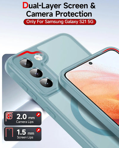 Funda Para Galaxy S21 Verde Claro Lisa