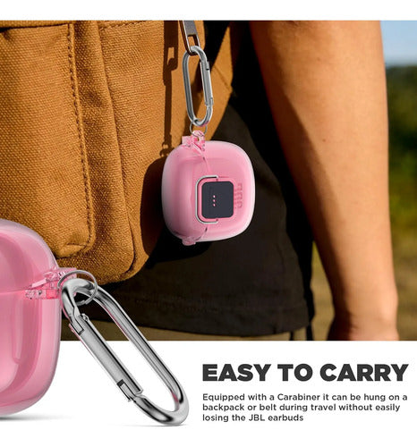 Funda Case Para Jbl Tune Flex Con Kit De Limpieza Rosa
