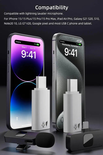 Adaptador Usb C A Micrófono Para iPhone Blanco