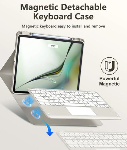 Funda Con Teclado Harvopu Para iPad Air & Pro Gris