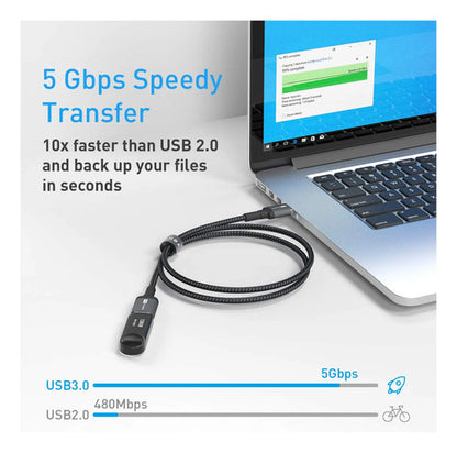 Cable De Extensión Usb 3.0 De 3 Metros Color