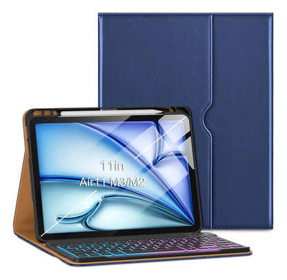 Funda Con Teclado Para iPad Air 11-inch Y Air 10.9 Inch Azul Marino