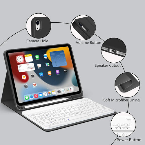 Funda Con Teclado Para iPad 10.9 Y 11  (2025/2022)