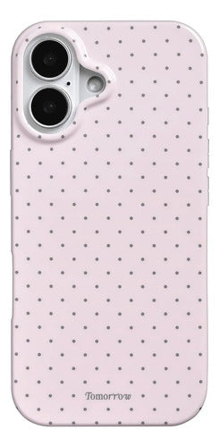 Funda iPhone 17 Estética Lunares Tpu Suave Rosa Lunares