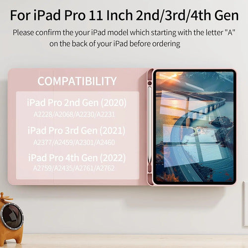 Funda Con  Teclado Para iPad Pro 11'' Gen Rosa