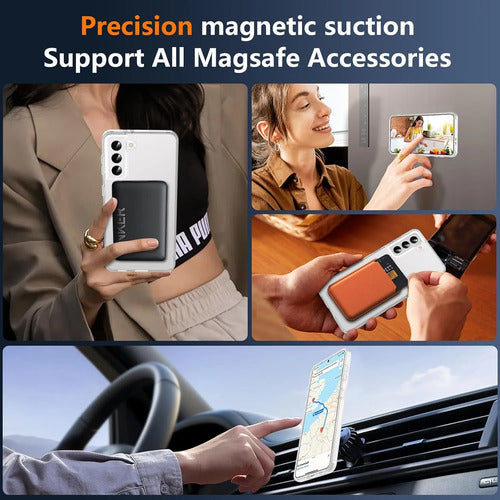 Funda Protectora Magnética Para Samsung Galaxy S21 Azul Liso