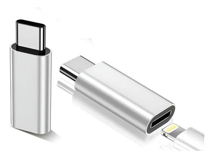 Adaptador Lightning A Usb C Para iPhone Y Samsung Plateado