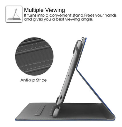 Funda Universal Para Tablet 9-11 Pulgadas Con Soporte Azul Marino