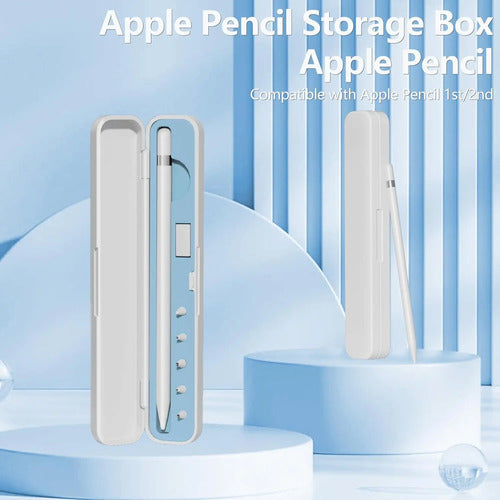 Inesore Estuche Para Apple Pencil Con 5 Puntas Celeste