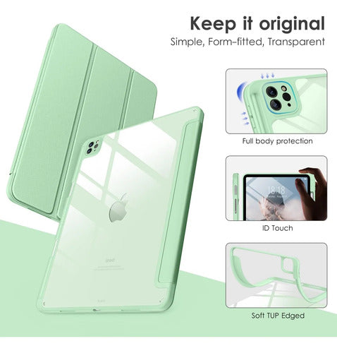 Funda iPad Air 11 2024/2025 Y iPad Pro 11'' (4ta/3ra Gen) Verde Claro