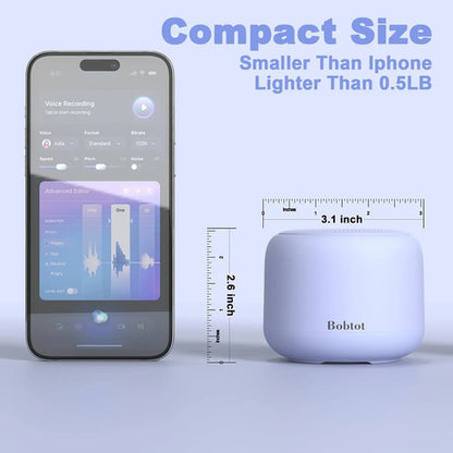 Bocina Bluetooth Portátil Bobtot Ipx5 20h Autonomía, Púrpura Púrpura