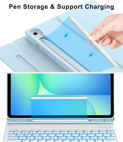 Funda Con Teclado Para Samsung Galaxy Tab S10 Lite/s10 Fe... Azul