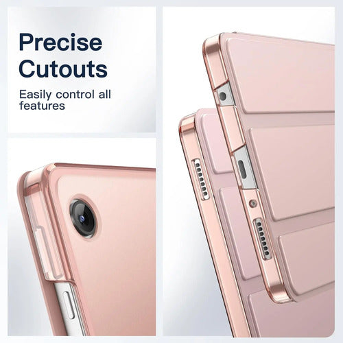 Funda Para Samsung Galaxy Tab A11 / Tab A9 Rosa Dorado