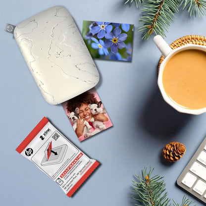 Papel Fotográfico Adhesivo Hp Sprocket Zink, (50 Hojas) Blanco