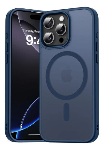 Funda Magnética Para iPhone 16 Pro Azul Marino