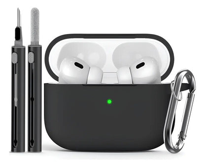 Funda R-fun Para AirPods 4 Con Kit De Limpieza Negro