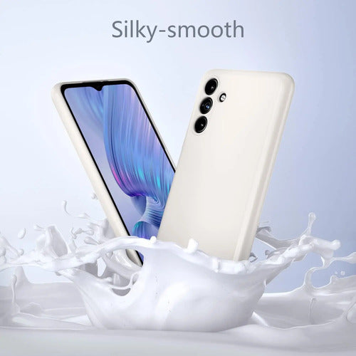 Funda Para Galaxy A13 5g, Silicona Líquida, Delgada, Suave Blanco