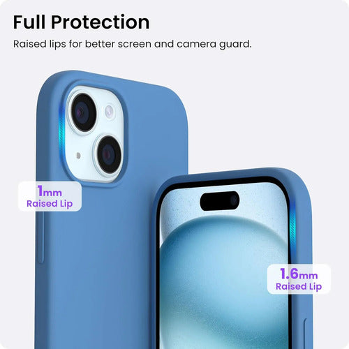 Funda De Silicona Para iPhone 15 Azul