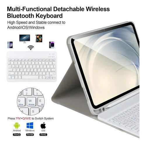 Funda Con Teclado Bluetooth Para iPad 11/10th Gen