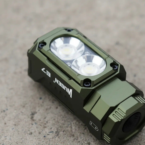 Linterna Recargable Wuben E7 1800 Lumen Mini Con Imán Blanca Verde Oscuro