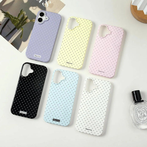 Funda iPhone 17 Estética Lunares Tpu Suave Rosa Lunares